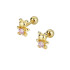 Earrings Bears with crystals; 2pcs