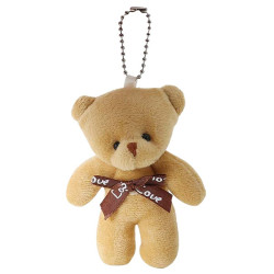 Teddy Bear keychain pendant Mini Light Brown; 10x6cm