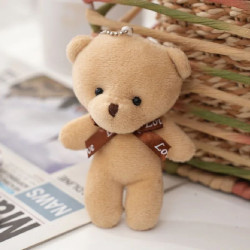 Teddy Bear keychain pendant Mini Light Brown; 10x6cm